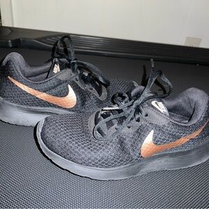 Nike Black Sneakers with Gold